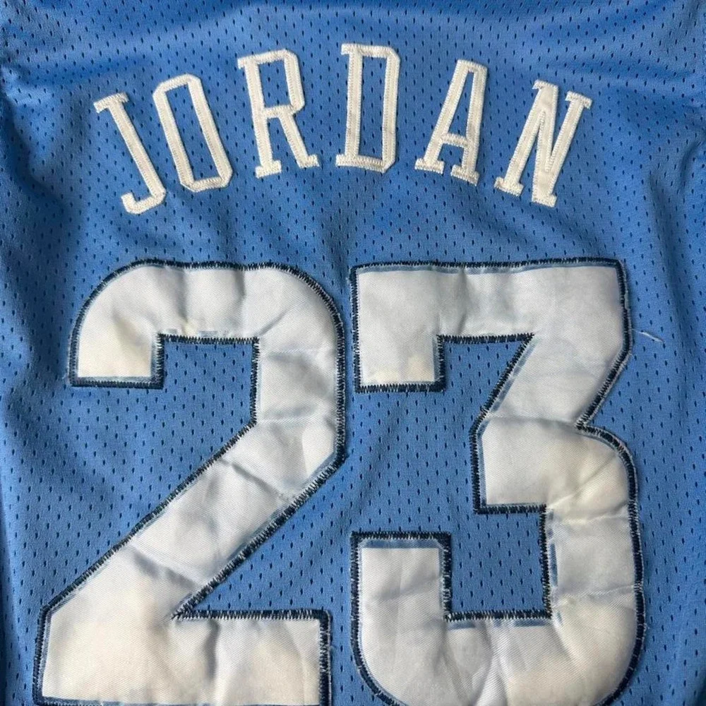 Jordan UNC North Carolina Argyle 23 Basketball Jersey Carolina Blue Size M